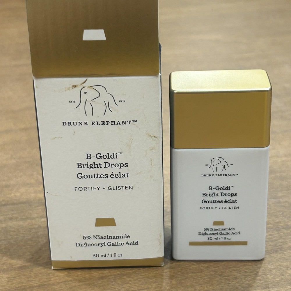 Drunk Elephant B-Goldi Bright Drops 1oz 30ml Niacinamide Glow Face Serum Women